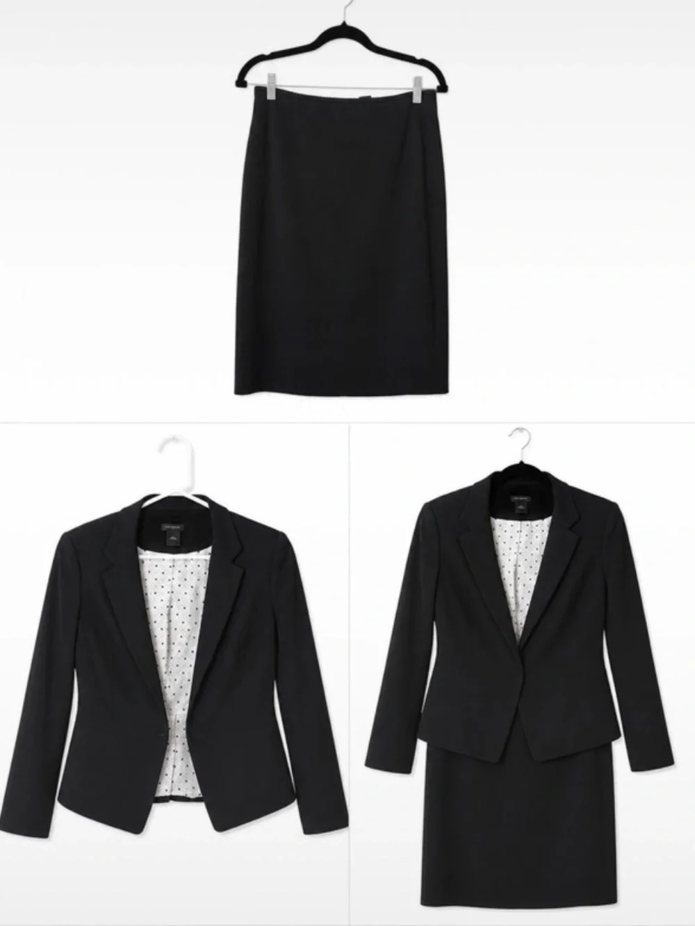Ann Taylor Black Women's Blazer and Skirt Suit